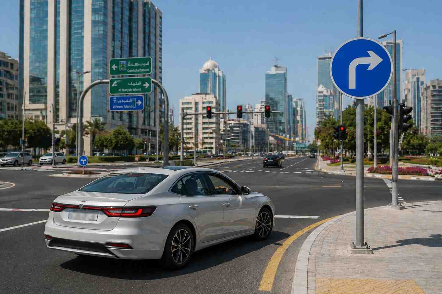 mandatory signs uae, guide signs, road safety signs